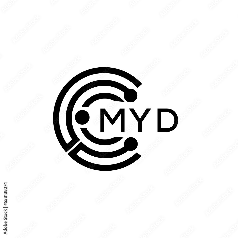 MYD letter logo design.MYD creative initials monogram vector letter logo concept.MYD letter design.
 - obrazy, fototapety, plakaty 