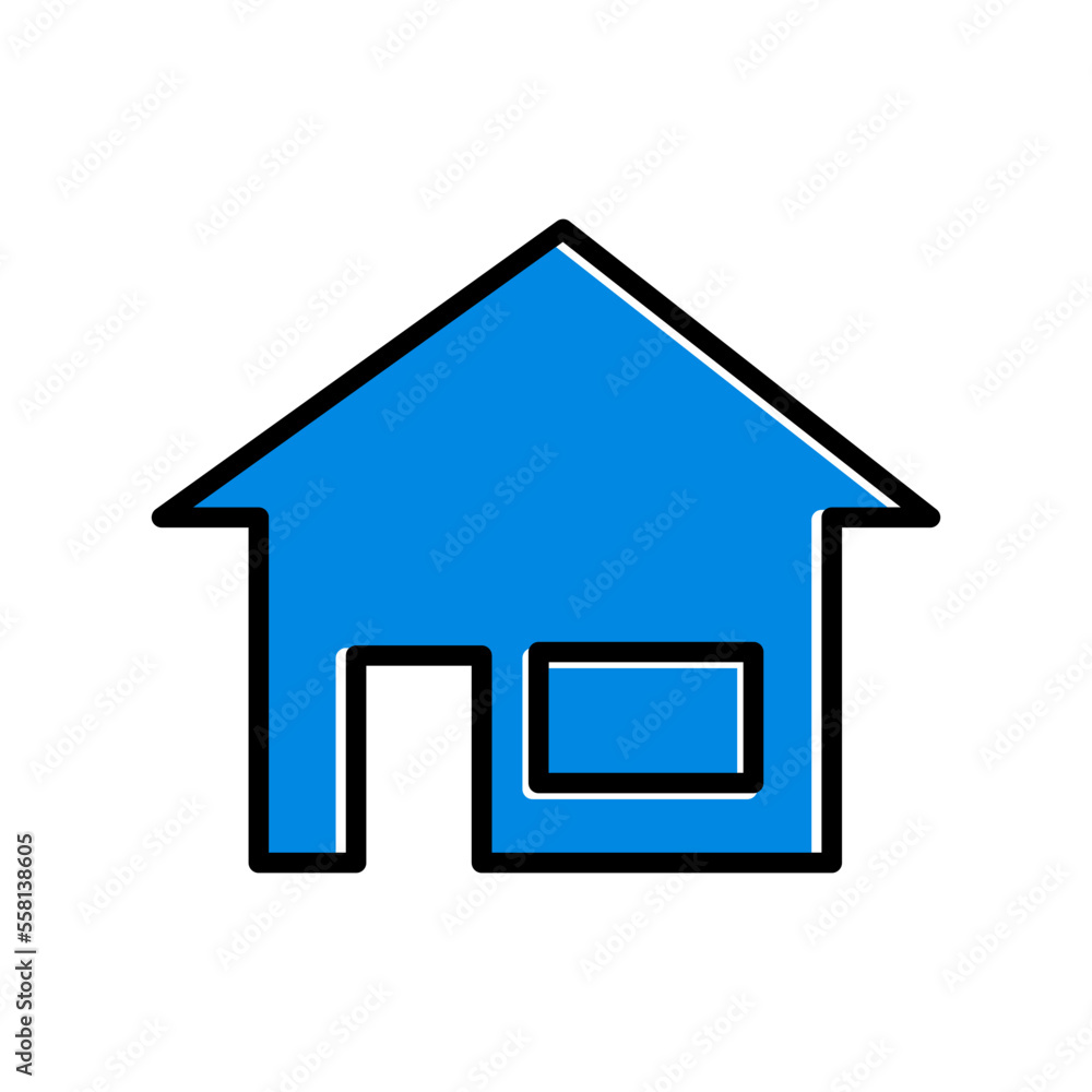 house icon in trendy flat design house icon in trendy flat design