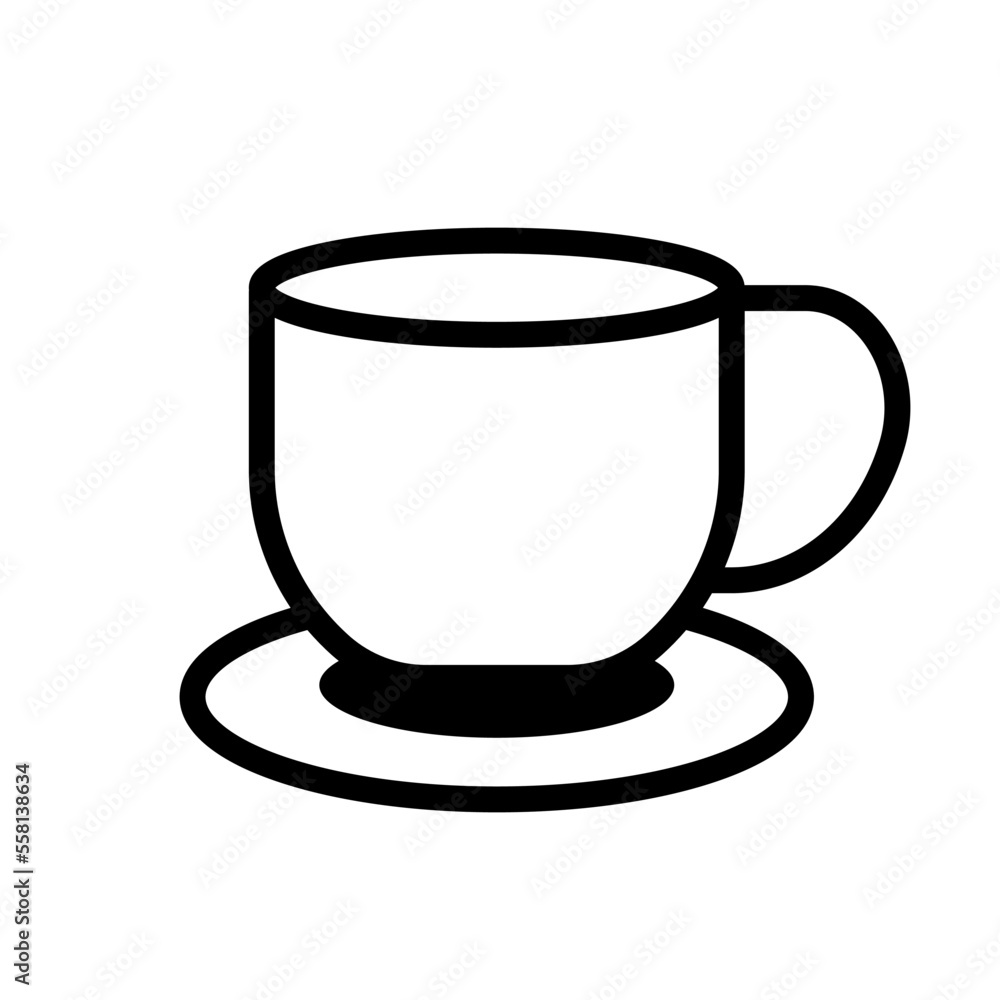 glass of coffee in trendy flat design glass of coffee in trendy flat design