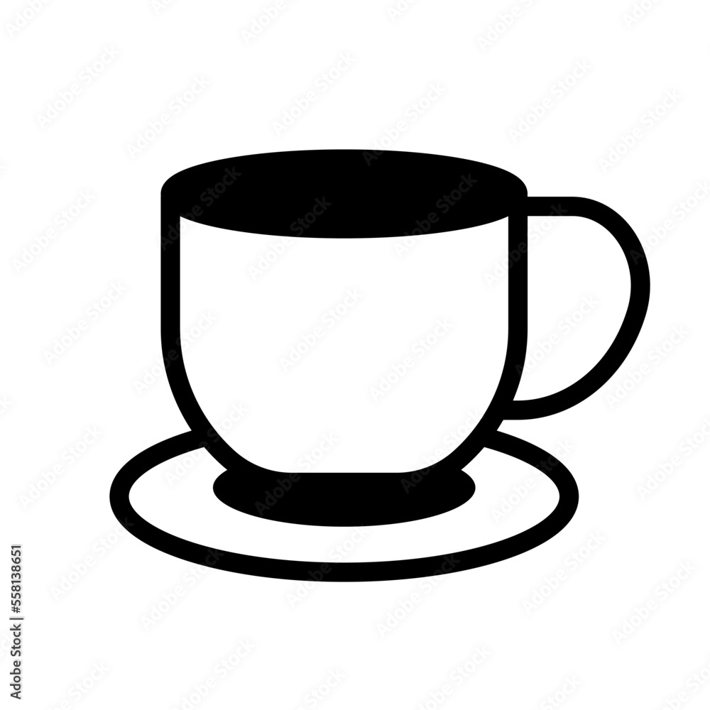 glass of coffee in trendy flat design glass of coffee in trendy flat design