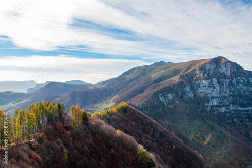 Alpine panorama during the autumn time