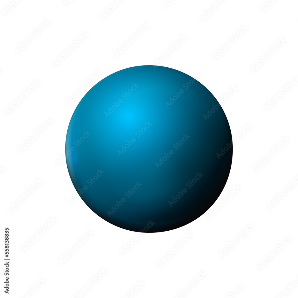 Blue sphere, ball. Mock up of clean round the realistic object, orb icon. Design decoration round shape, geometric simple, figure circle form. Isolated.png