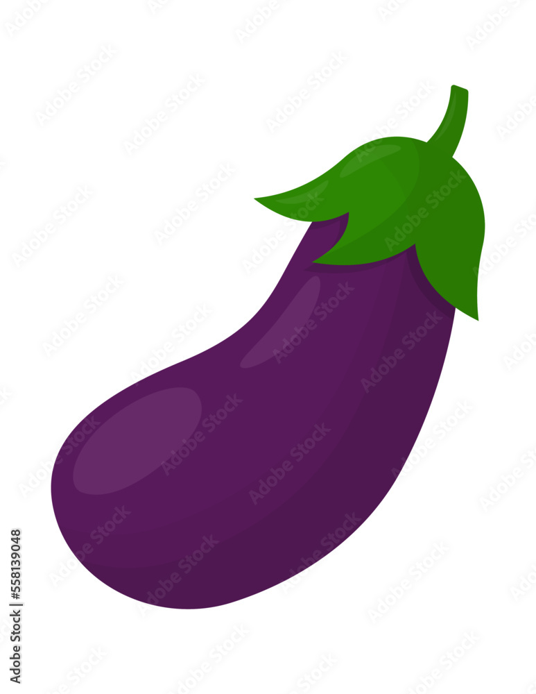 Purple eggplant isolated on white background Purple eggplant isolated on white background