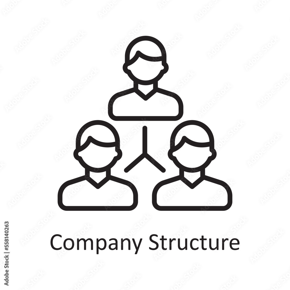Company Structure Vector Outline Icon Design illustration. Business And Data Management Symbol on White background EPS 10 File Company Structure Vector Outline Icon Design illustration. Business And Data Management Symbol on White background EPS 10 File