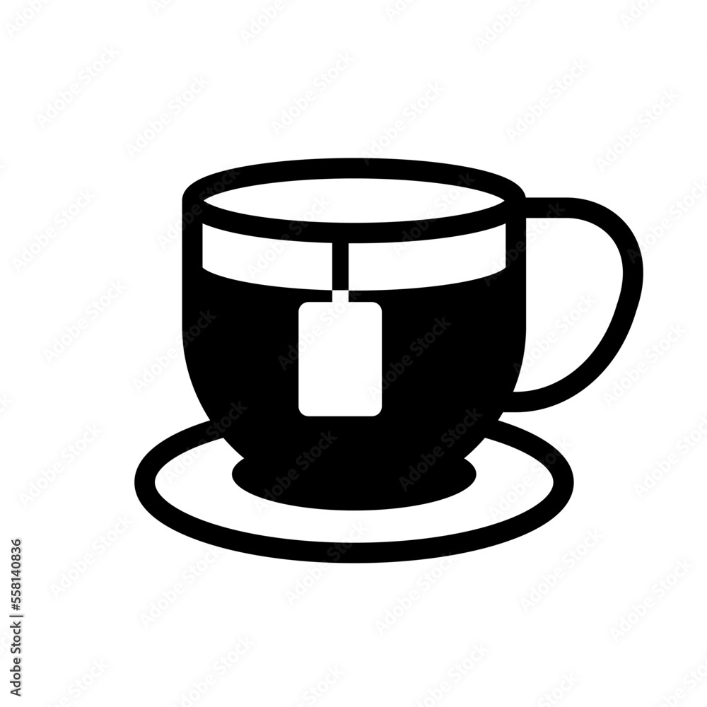 glass of tea icon in trendy flat design glass of tea icon in trendy flat design