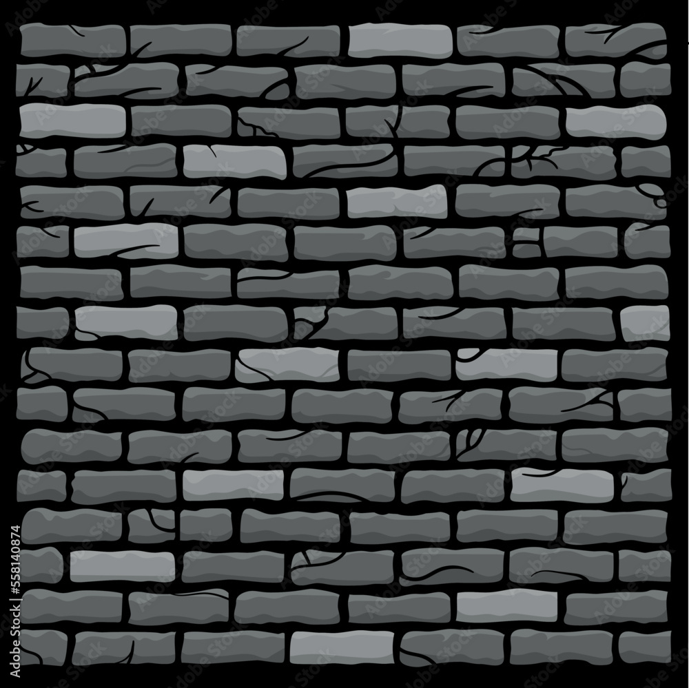 Сartoon stone wall vector background