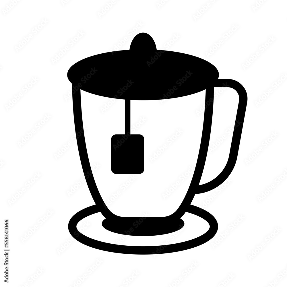 glass of tea icon in trendy flat design glass of tea icon in trendy flat design