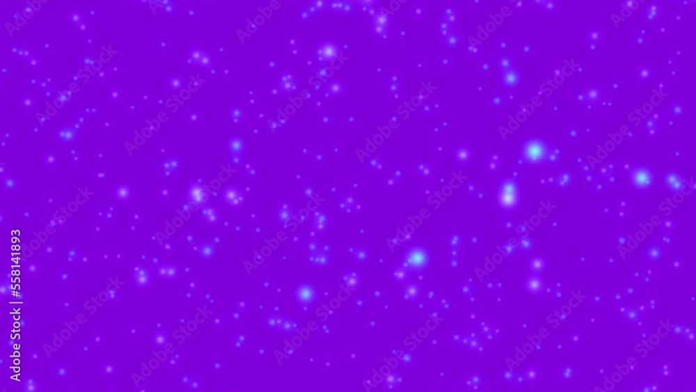 Glowing blue and silver particles fly down. Bright purple background. Shiny shooting stars. Loop animation. Meteor shower. Magic galaxy. Festive template. Sparkle texture of falling glitter for banner Glowing blue and silver particles fly down. Bright purple background. Shiny shooting stars. Loop animation. Meteor shower. Magic galaxy. Festive template. Sparkle texture of falling glitter for banner