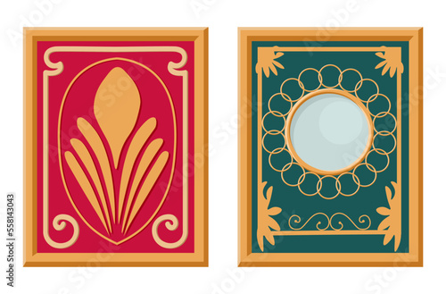 Poster in art deco style. Vector element isolated on white background. Interior Design. Painting in art deco style