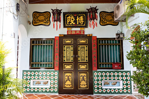 Typical Chinese architecture in Malaysia, George Town, Penang photo