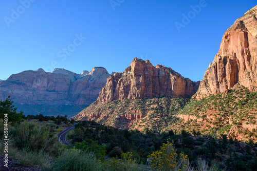 Clifs in Zion canyon, Utah, USA.