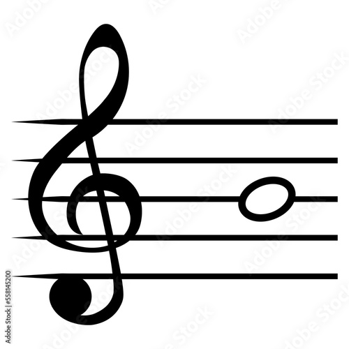 Note ci h music staff lines G clef solfege note