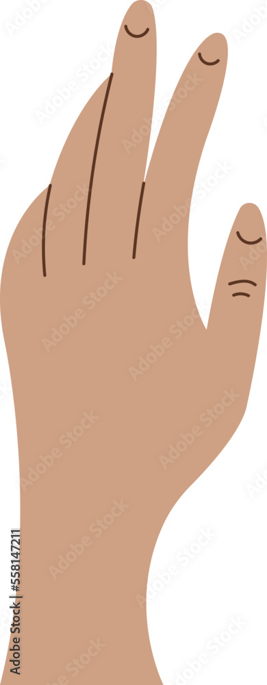 Showing hand and fingers flat icon Showing hand and fingers flat icon