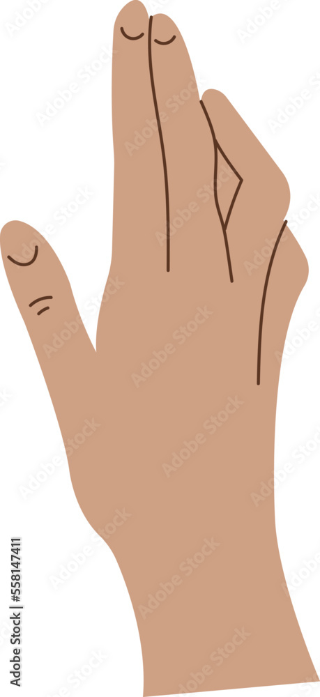 Showing hand and fingers flat icon Showing hand and fingers flat icon