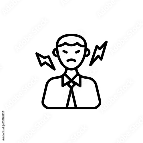 Angry Boss icon in vector. Logotype