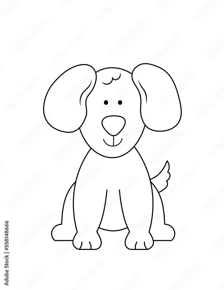 dog clipart black and white png