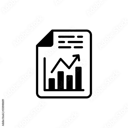 Graphical Report icon in vector. Logotype