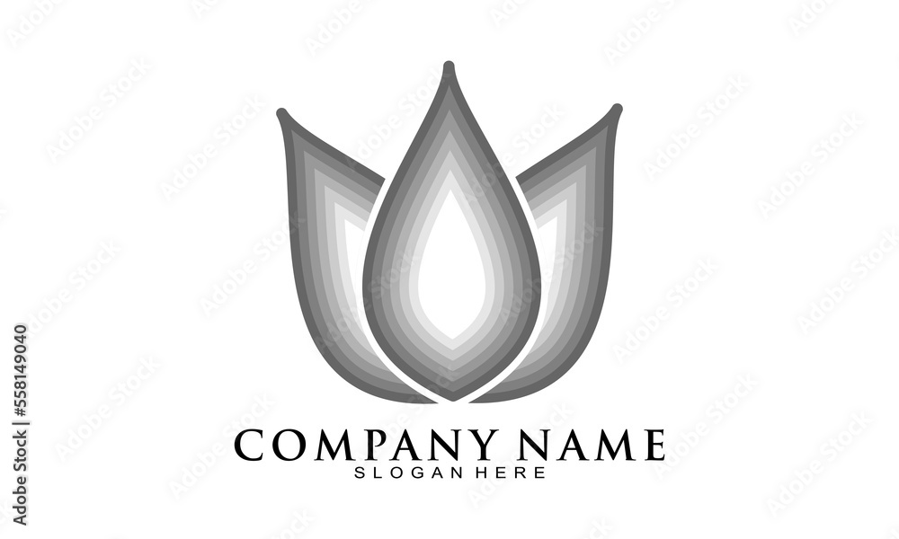 Elegant leaf and flower symbol vector logo Elegant leaf and flower symbol vector logo