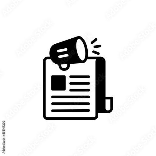 Press Release icon in vector. Logotype photo