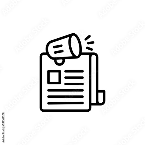 Press Release icon in vector. Logotype