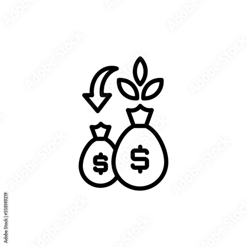 Return On Investment icon in vector. Logotype