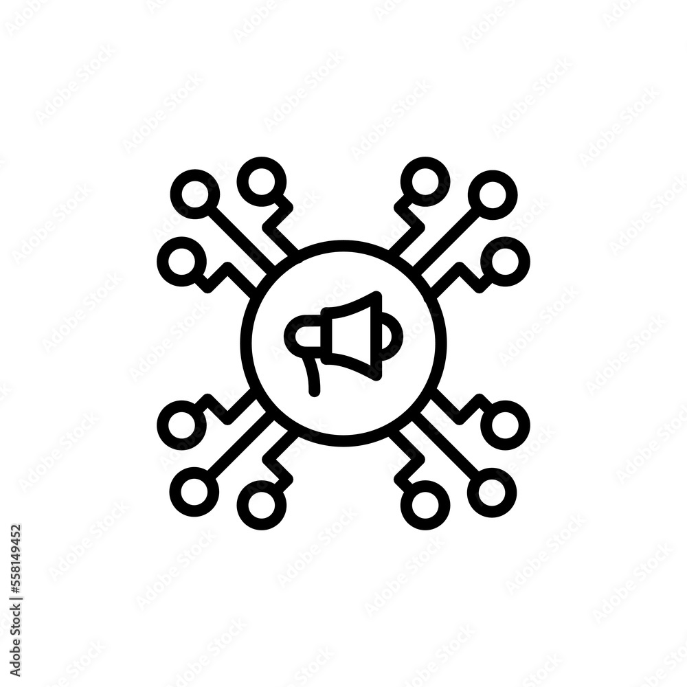 Fototapeta premium Viral Marketing Management icon in vector. Logotype