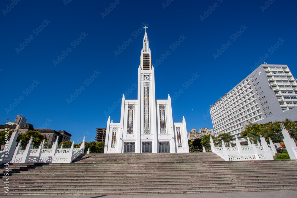 Fototapeta premium Cathedral of Our Lady of the Immaculate Conception in downtown Maputo, completed in 1944, during colonial period