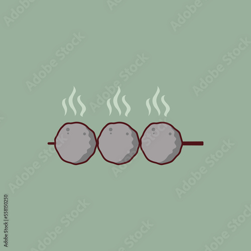 Vector illustration meatball logo template.