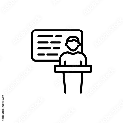 Lecture icon in vector. Logotype