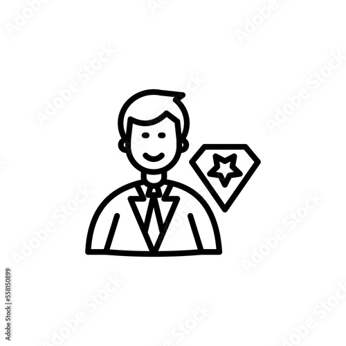 VIP User icon in vector. Logotype