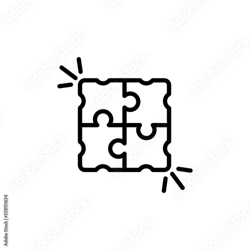 Puzzle icon in vector. Logotype