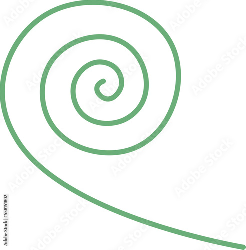 Curly leaves frame flat icon