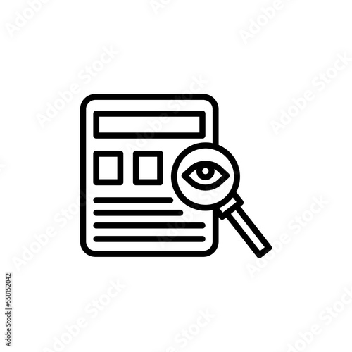 Proofreading icon in vector. Logotype