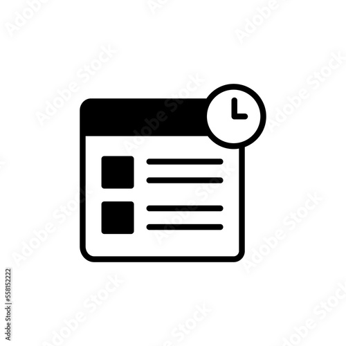 Time Plan icon in vector. Logotype
