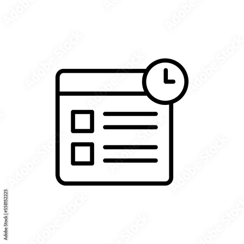 Time Plan icon in vector. Logotype