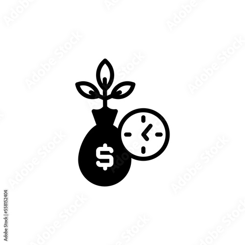 Investment Time Plan icon in vector. Logotype