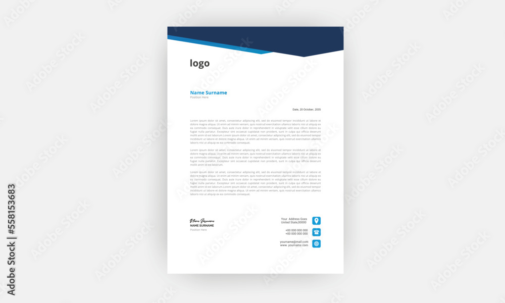 Simple Creative Letterhead Template Design Simple Creative Letterhead Template Design