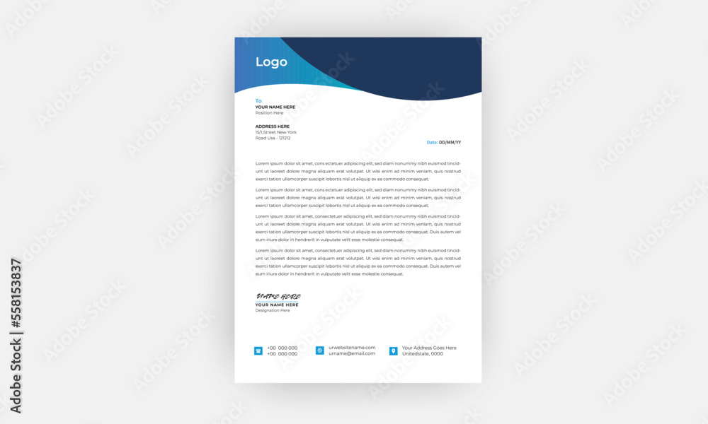 Simple Creative Letterhead Template Design Simple Creative Letterhead Template Design