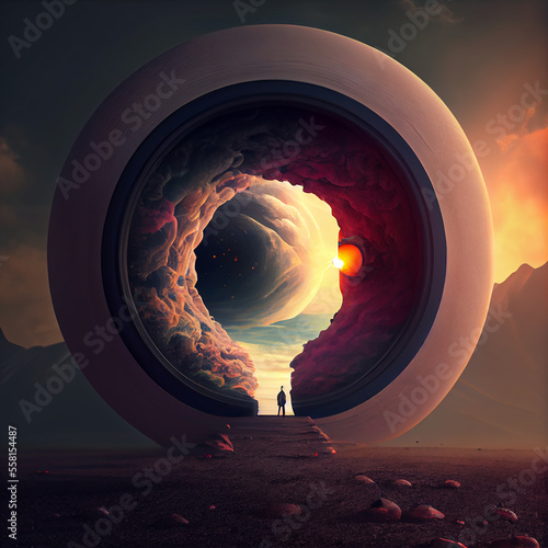 A portal into your brain ai art Fototapet