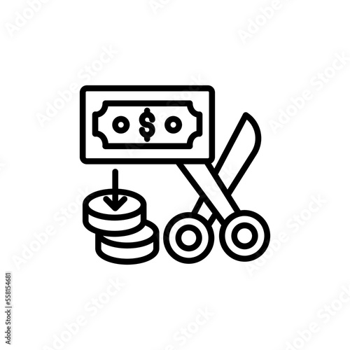 Bankruptcy icon in vector. Logotype
