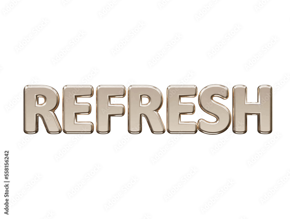Refresh text effect vector illustration Refresh text effect vector illustration