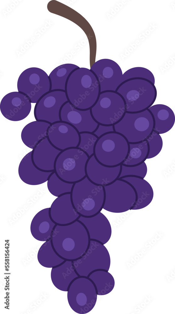 Grape berry flat icon Tasty organic fruit Grape berry flat icon Tasty organic fruit