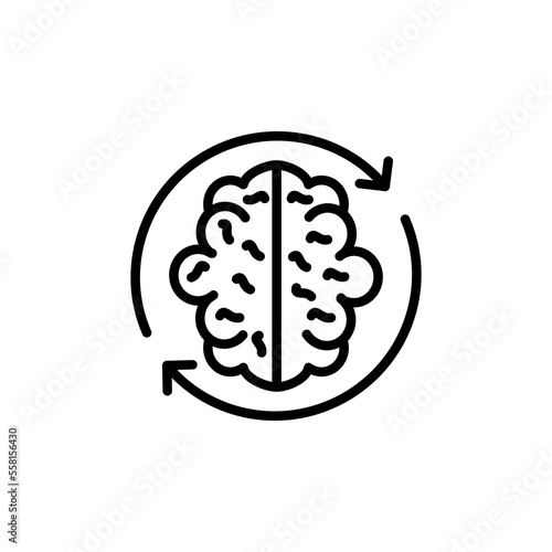 Mind Refresh icon in vector. Logotype