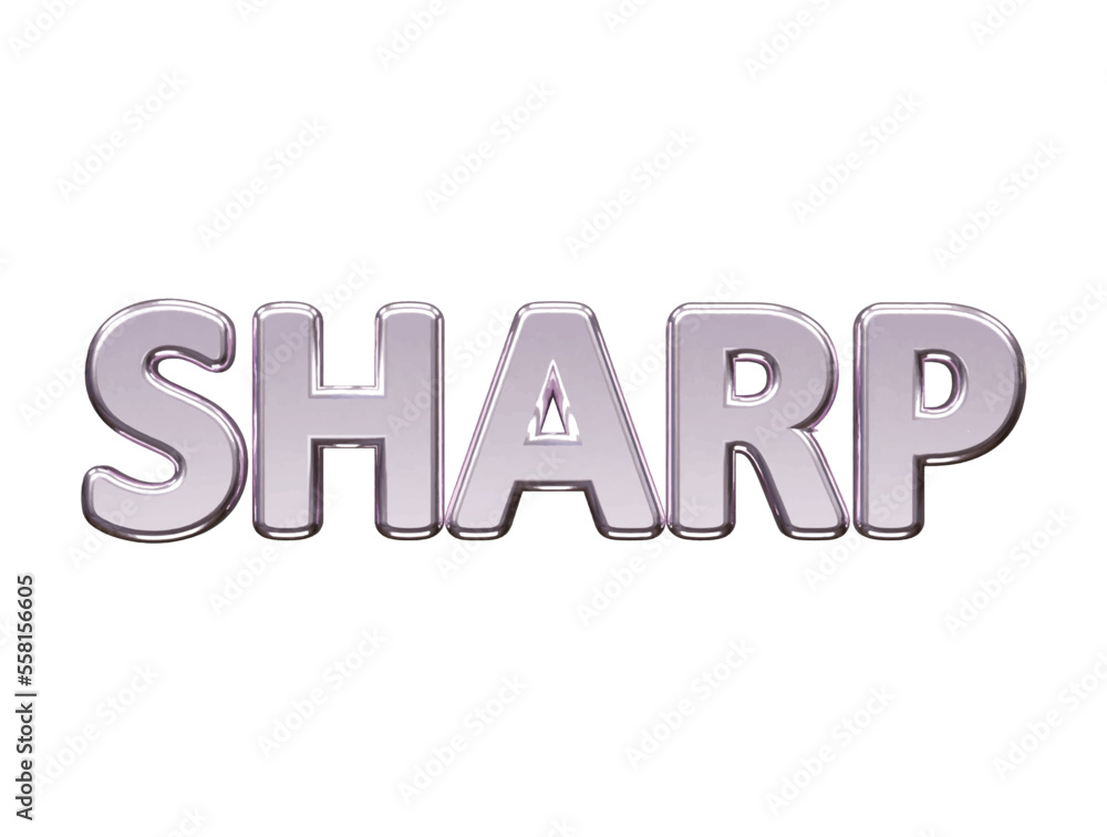 Sharp text effect vector illustration Sharp text effect vector illustration