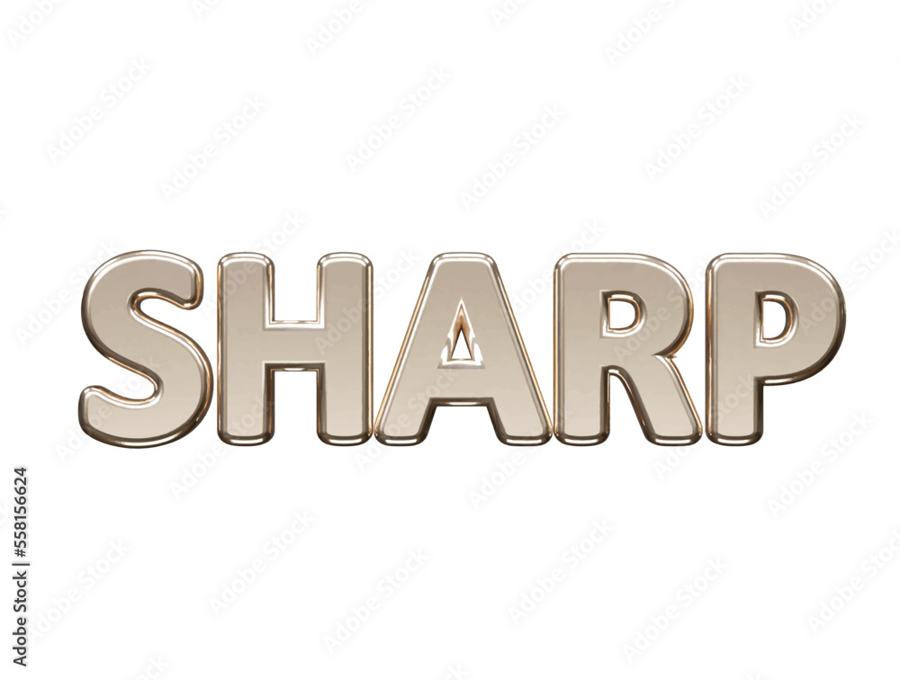 Sharp text effect vector illustration Sharp text effect vector illustration