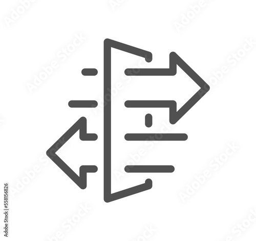 Fabric properties related icon outline and linear vector.