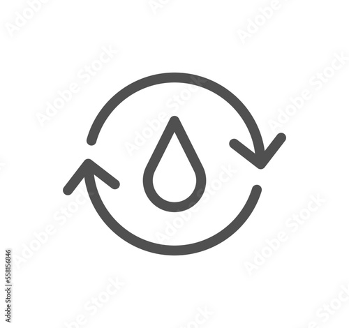 Fabric properties related icon outline and linear vector.