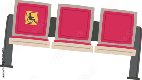 Waiting room flat icon Seats for passengers