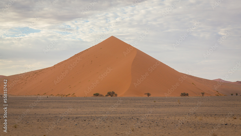 big red sand dune in sossusvlei the desert of namibia