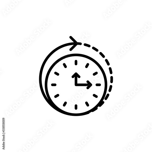 Time icon in vector. Logotype